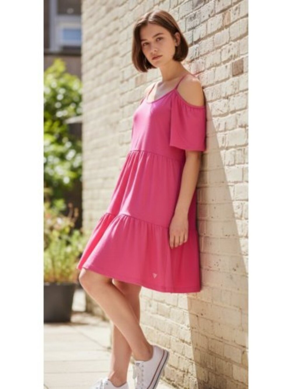 GUESS Pink Boho Open Shoulder Sundress Girls Size 14